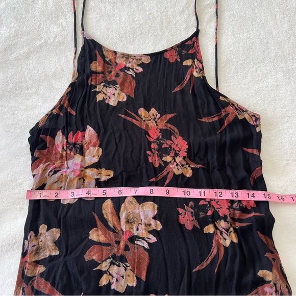 Free People Star Chasing Slip Maxi Dress in Raven Combo - Picture 9 of 10